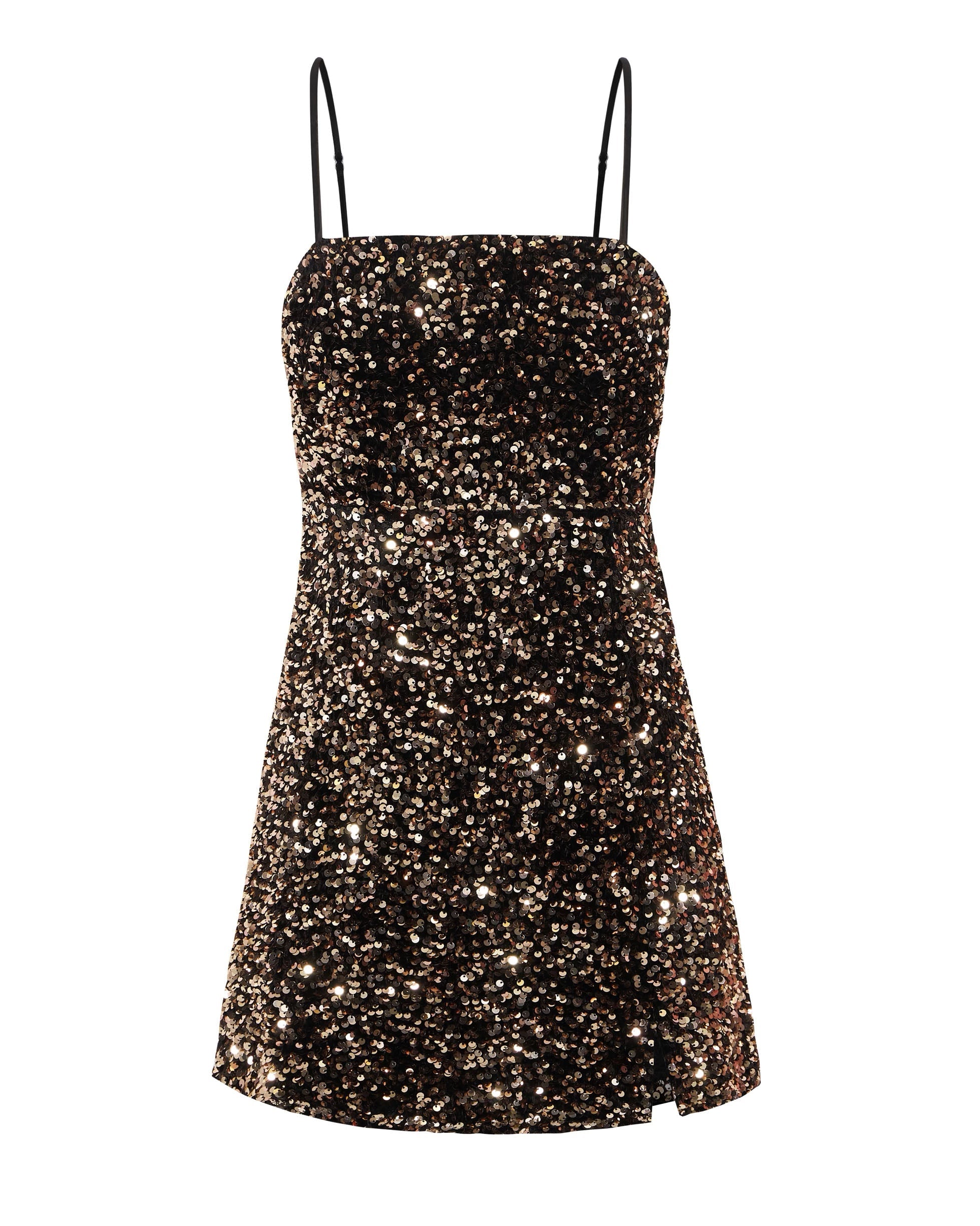 Bronze Sequin Party Dress