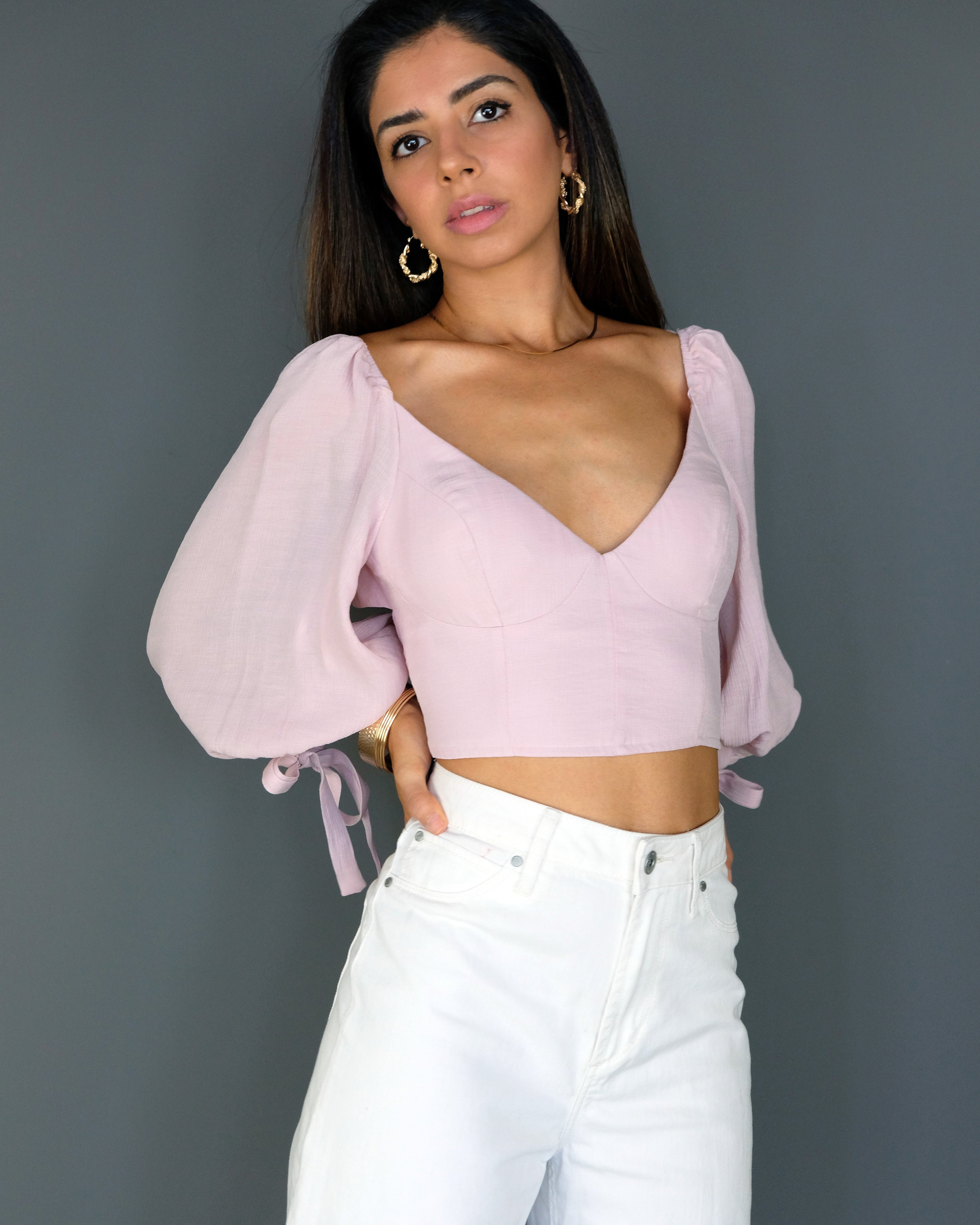 Blush Bustier Crop Top