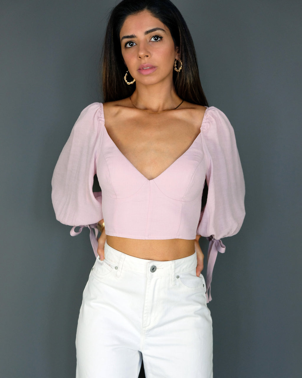 Blush Bustier Crop Top