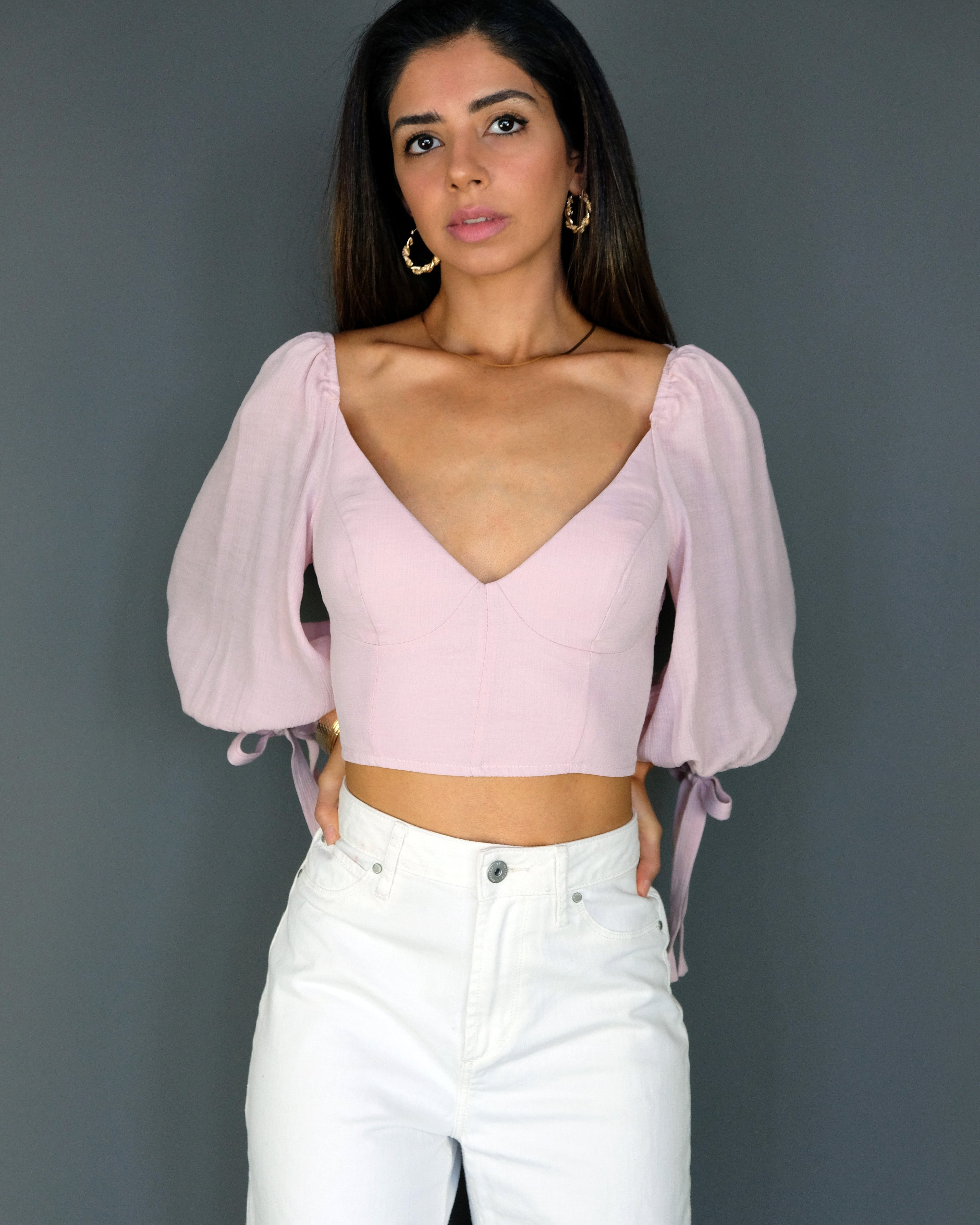 Blush Bustier Crop Top