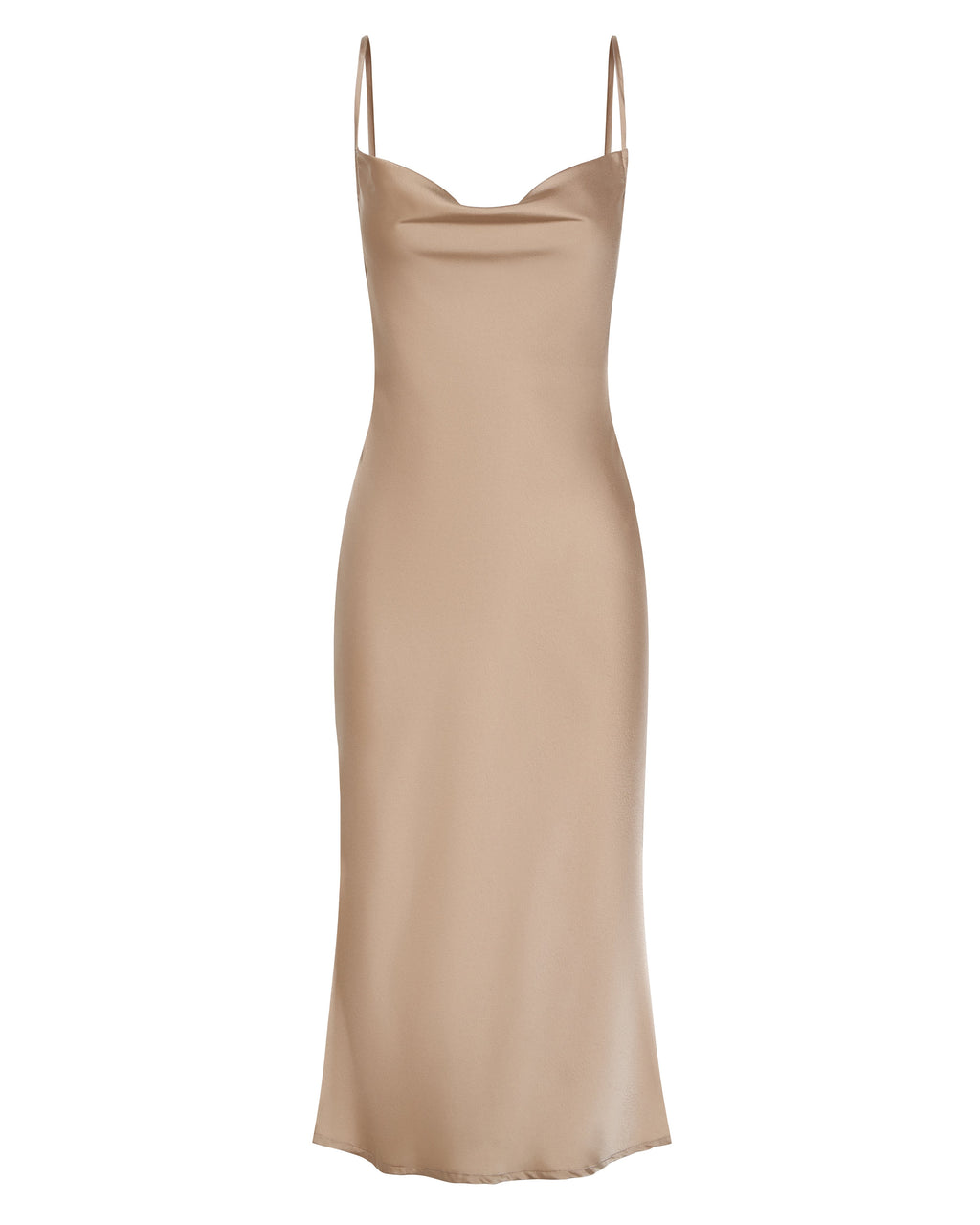 Champagne Silk Slip Dress
