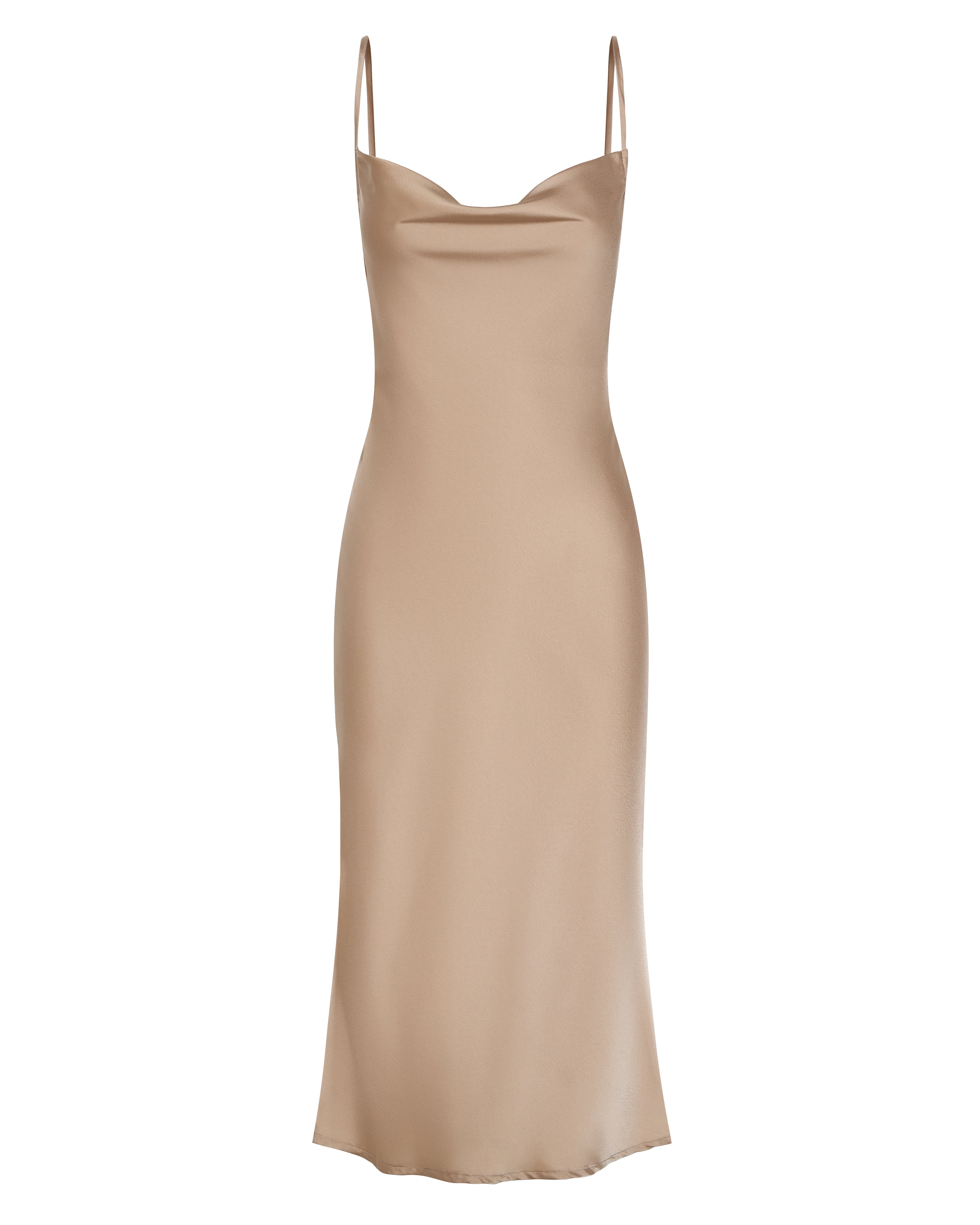 Champagne Silk Slip Dress